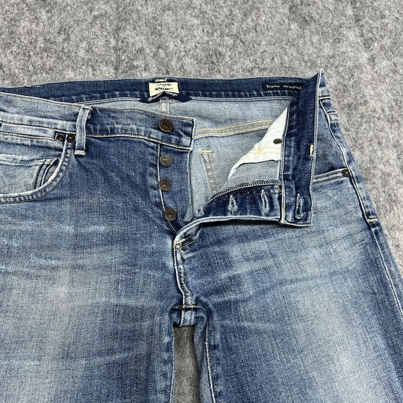 Citizens Of Humanity Emerson Jeans Womens 27 Blue Slim Boyfriend Distressed Prep - Picture 5 of 16